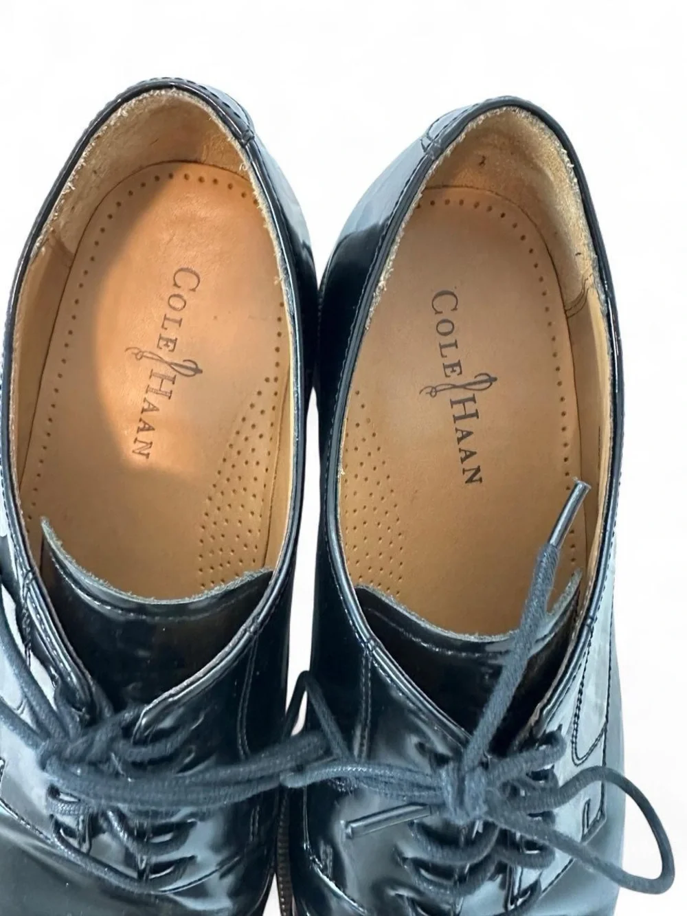 Men 10 Cole haan Classic Black Cap Toe Leather Oxford